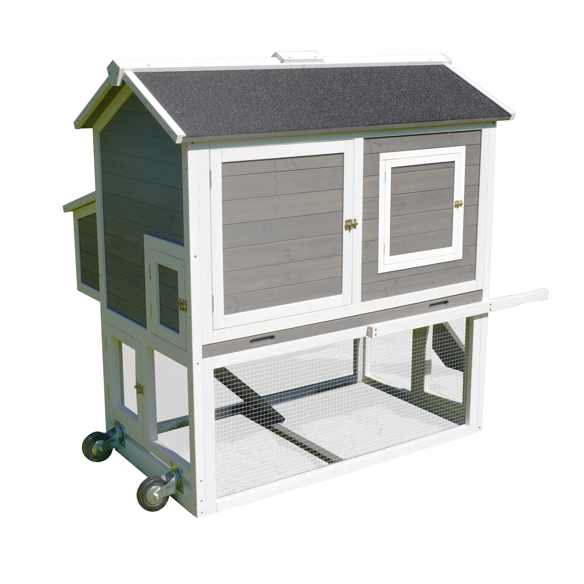 Merry Products Zoovilla Bunkie Chicken Coop — 50in. x 38in. x 50in., Cedar, Lockable Nesting Box, Model# PTH1272202510